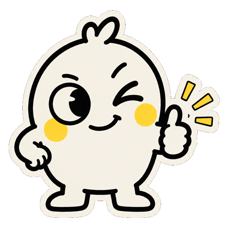 Peeky thumbs up